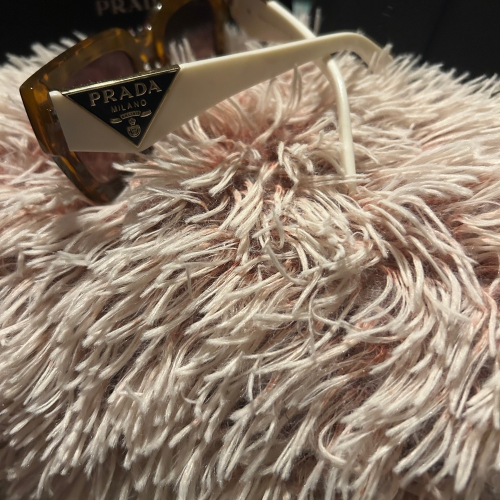 Prada Women's Brown and Yellow Sunglasses - Picture 2 of 5